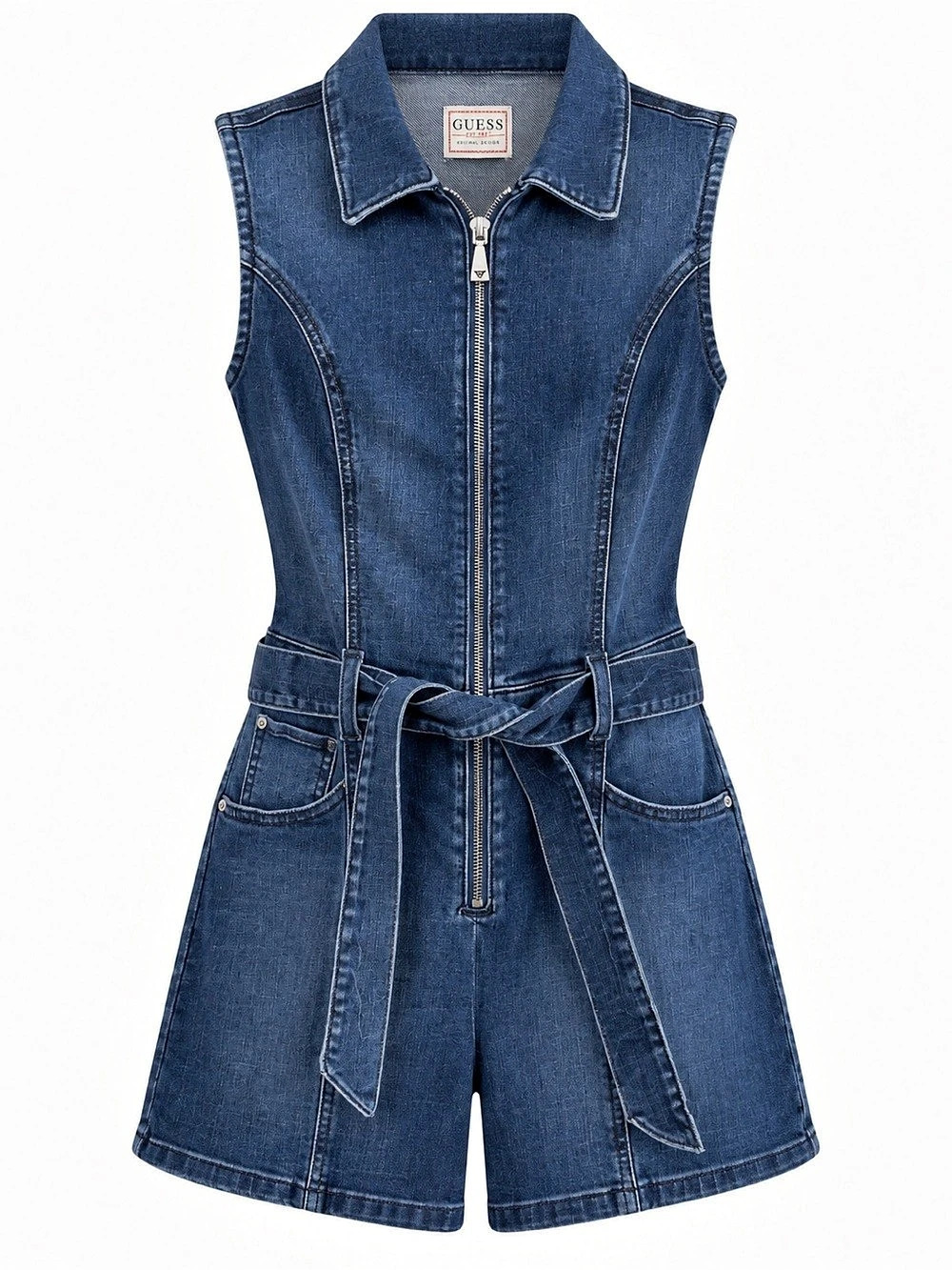 Guess Women's Denim Romper Blue Size Medium Like New
